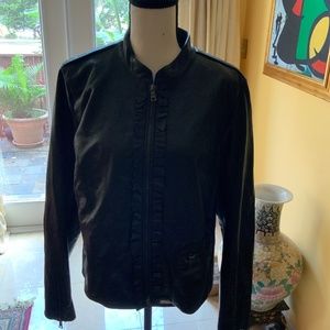 Black leather jacket